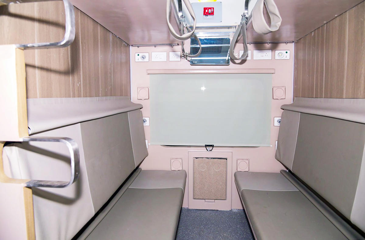 Interior of Indian Railways 3E AC Economy Coach